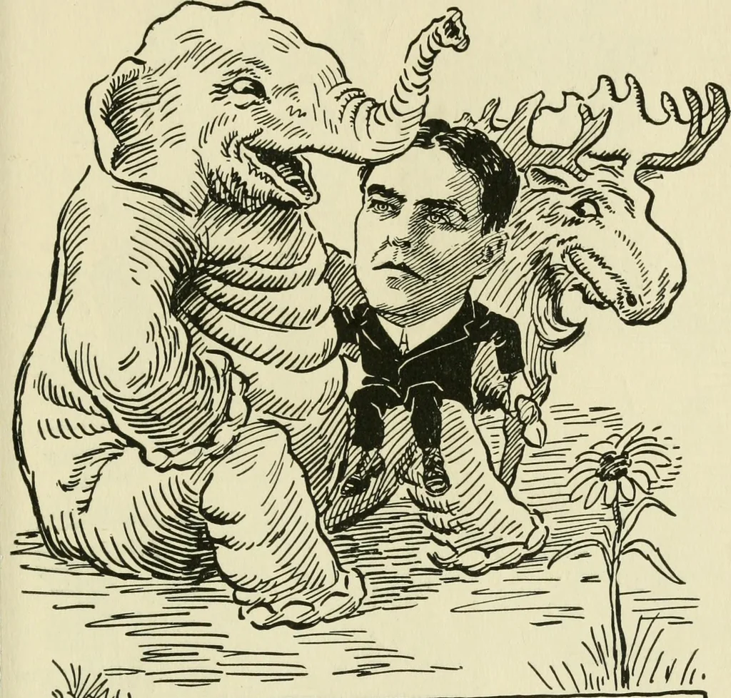 An illustration from Mother Goose comes to Portland;, 1918, leaf 64
