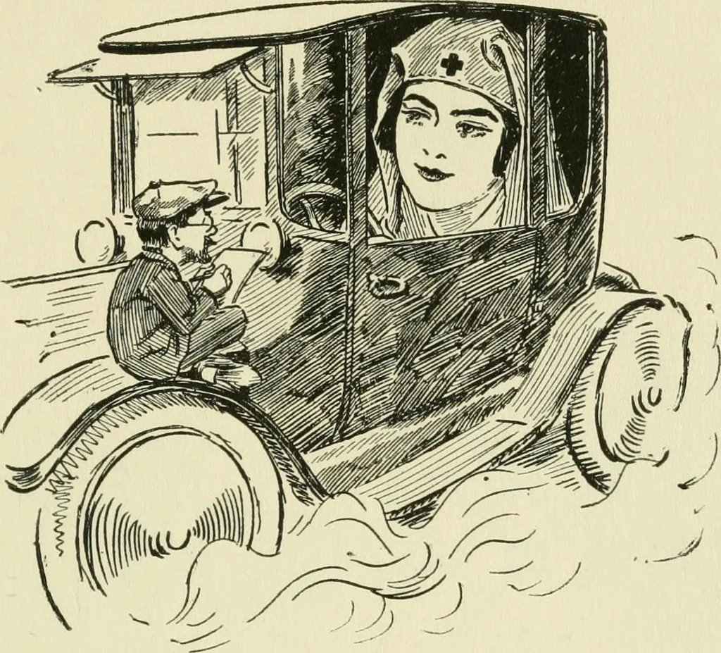 An illustration from Mother Goose comes to Portland;, 1918, leaf 8