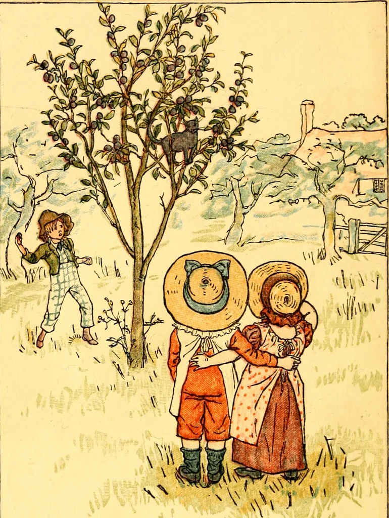 An illustration from Mother Goose , or The old nursery rhymes, 1890, leaf 15
