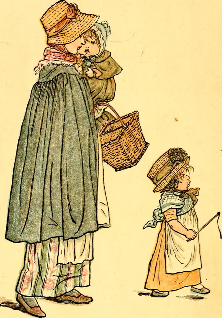 An illustration from Mother Goose , or The old nursery rhymes, 1890, leaf 17
