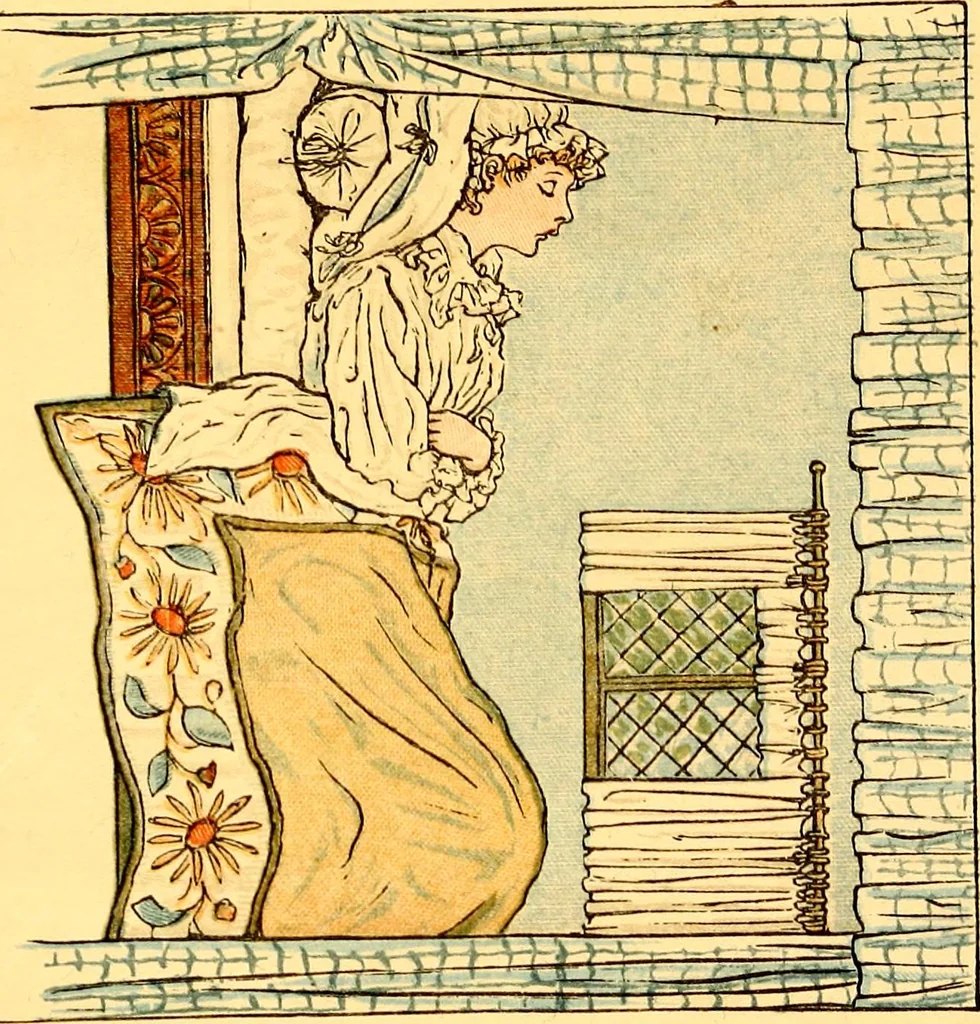 An illustration from Mother Goose , or The old nursery rhymes, 1890, leaf 18