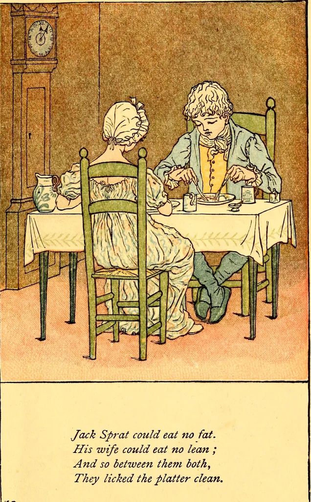 An illustration from Mother Goose , or The old nursery rhymes, 1890, leaf 20