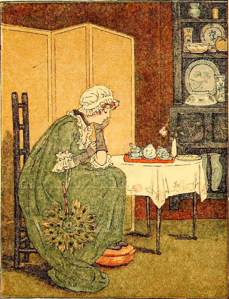 An illustration from Mother Goose , or The old nursery rhymes, 1890, leaf 22