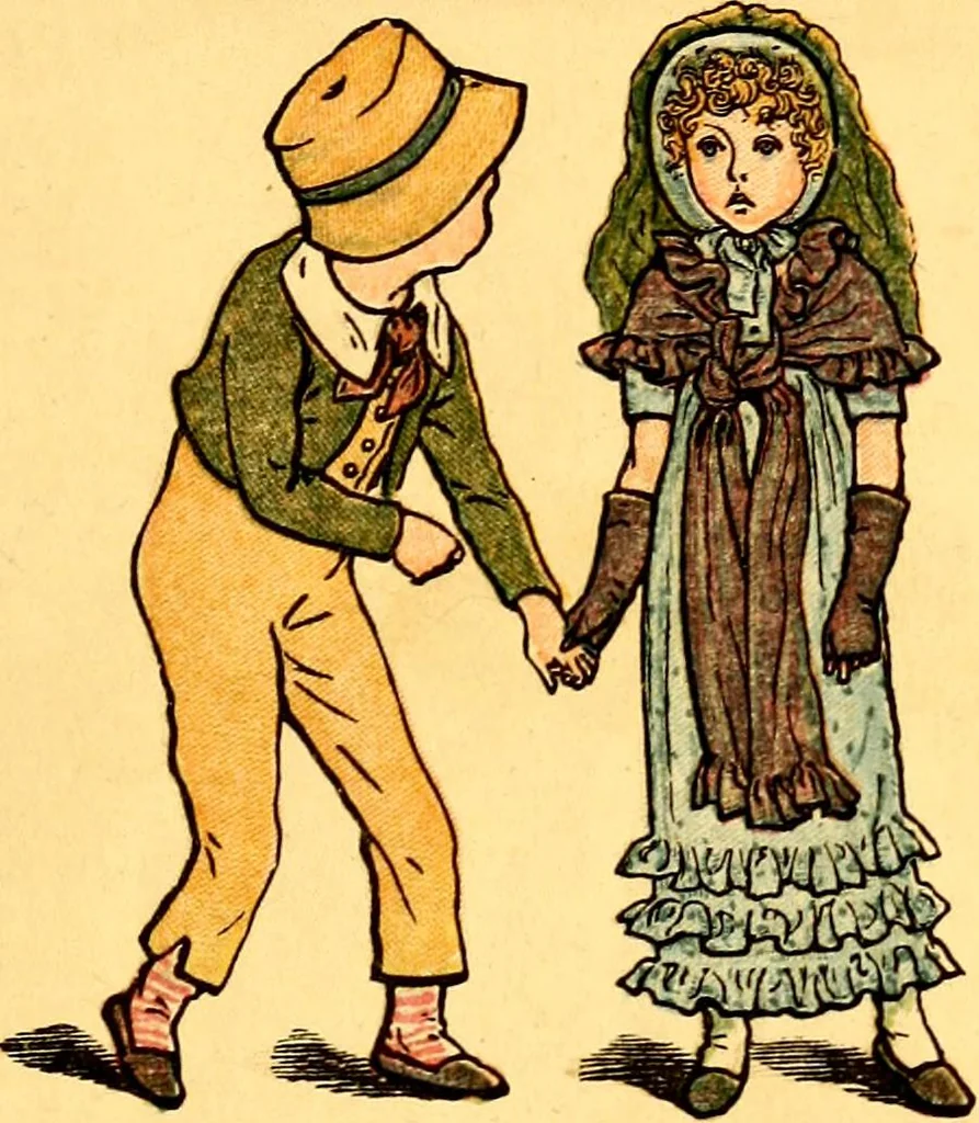 An illustration from Mother Goose , or The old nursery rhymes, 1890, leaf 24