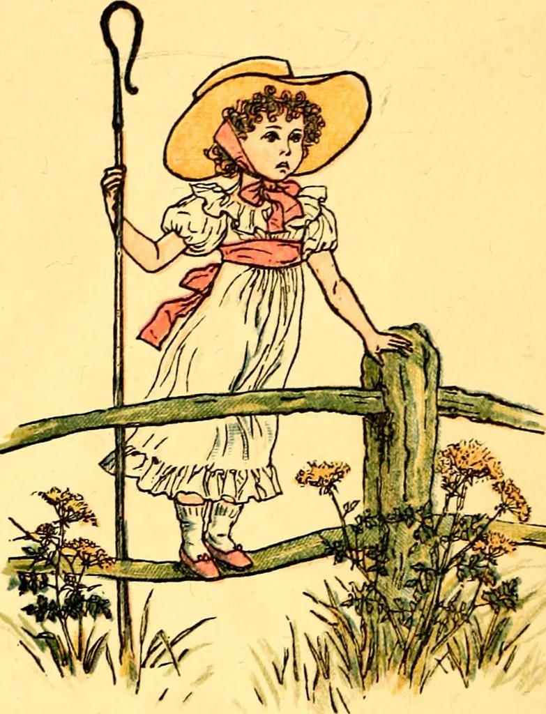 An illustration from Mother Goose , or The old nursery rhymes, 1890, leaf 27