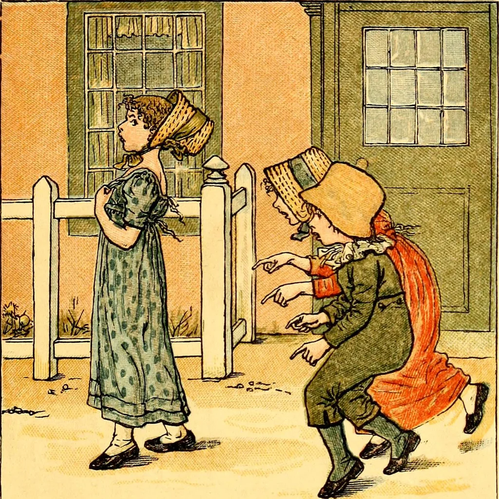 An illustration from Mother Goose , or The old nursery rhymes, 1890, leaf 30