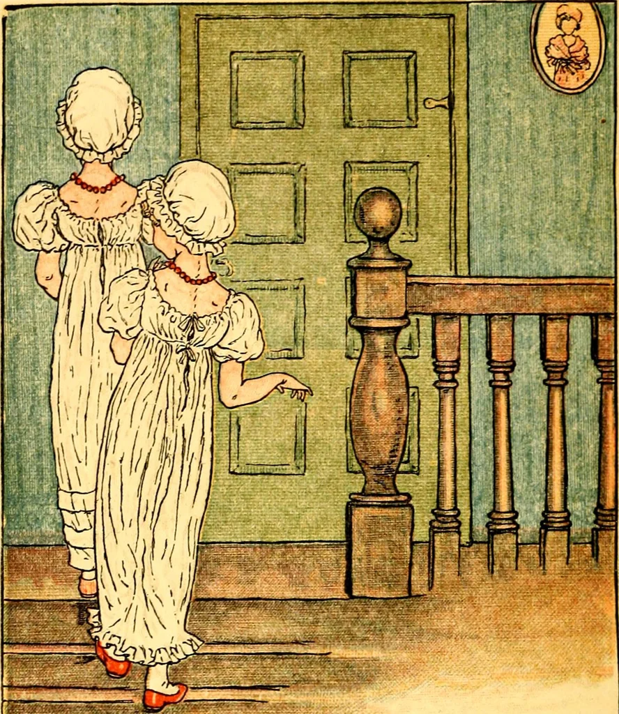 An illustration from Mother Goose , or The old nursery rhymes, 1890, leaf 31