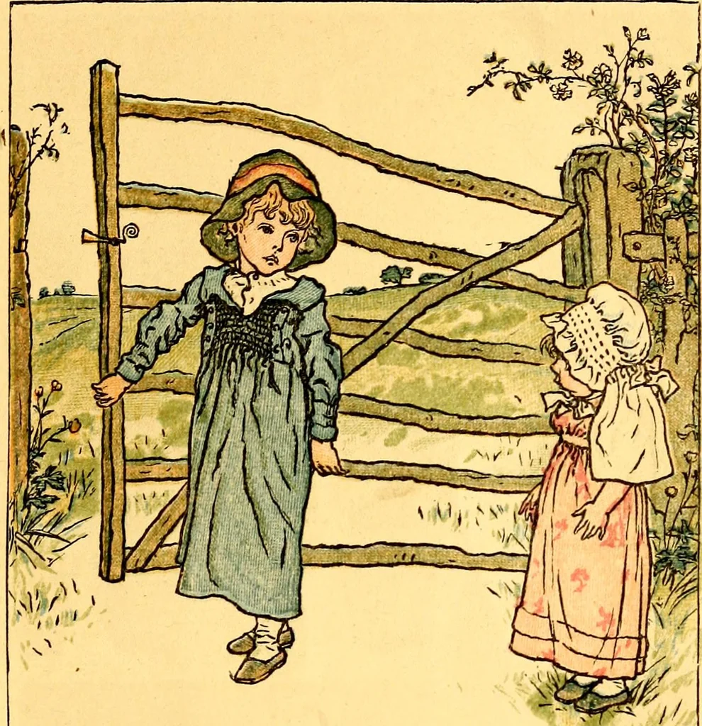 An illustration from Mother Goose , or The old nursery rhymes, 1890, leaf 32
