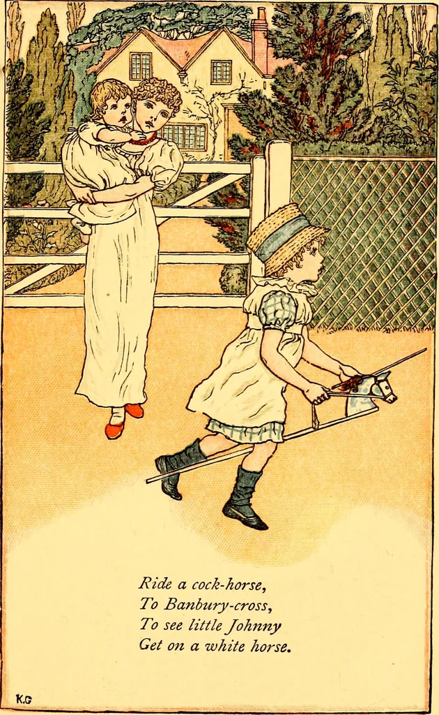 An illustration from Mother Goose , or The old nursery rhymes, 1890, leaf 40