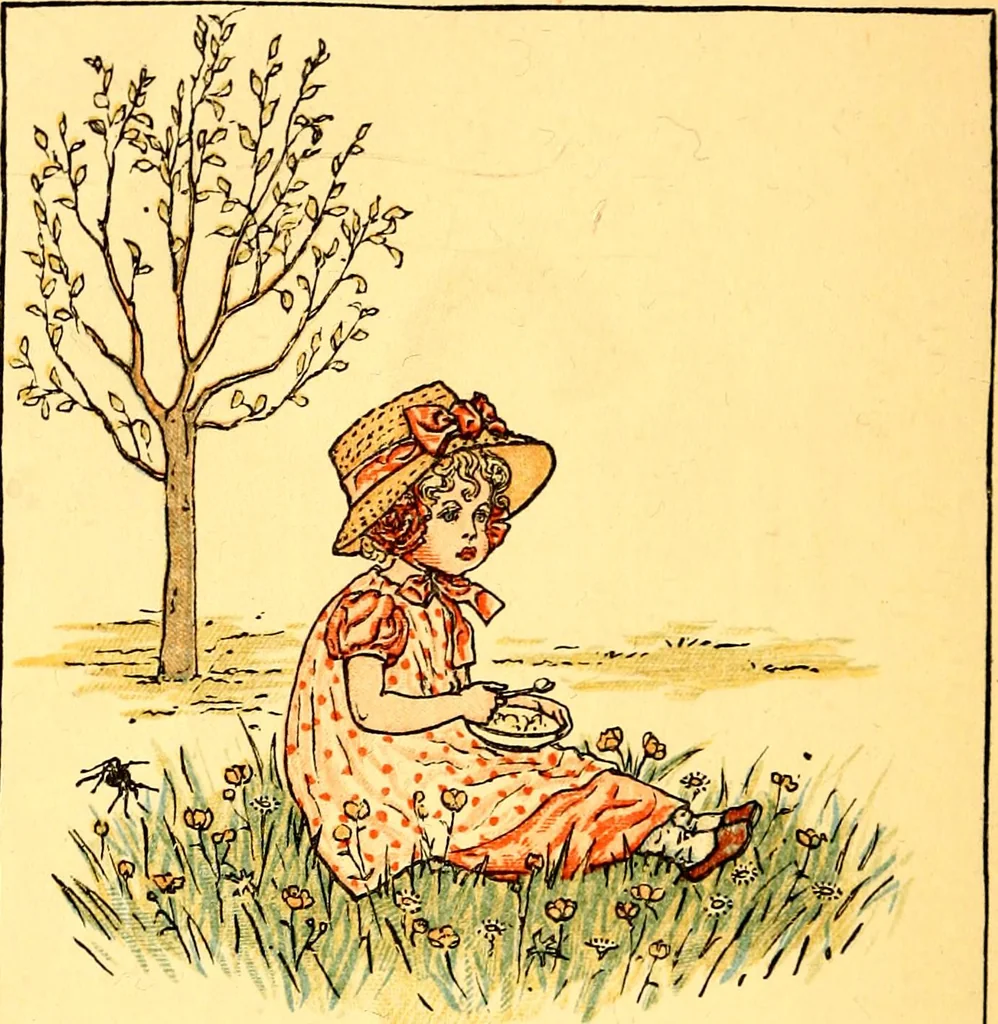 An illustration from Mother Goose , or The old nursery rhymes, 1890, leaf 43