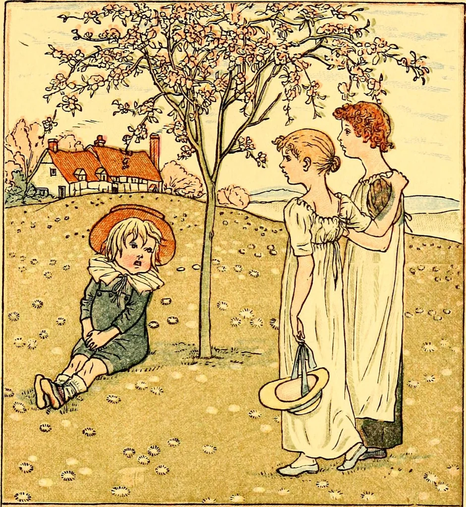 An illustration from Mother Goose , or The old nursery rhymes, 1890, leaf 46