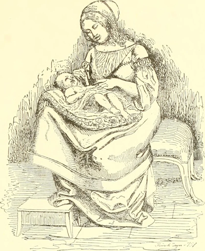 An illustration from Mother-play and nursery songs;, 1906, leaf 10