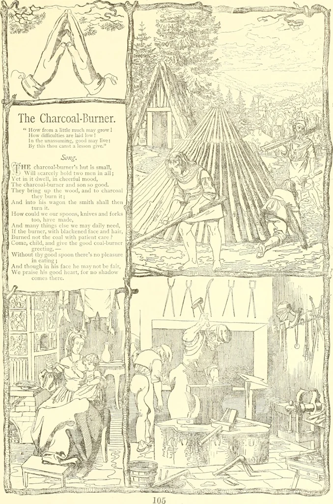 An illustration from Mother-play and nursery songs;, 1906, leaf 106