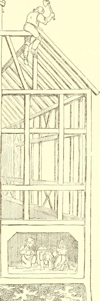 An illustration from Mother-play and nursery songs;, 1906, leaf 110
