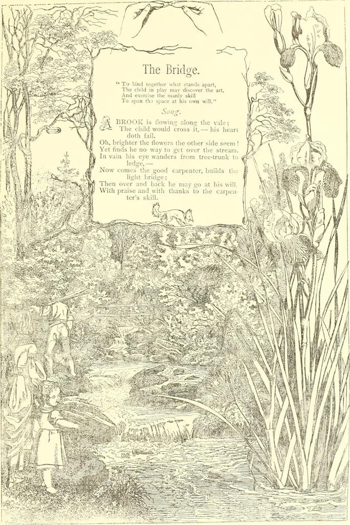 An illustration from Mother-play and nursery songs;, 1906, leaf 114