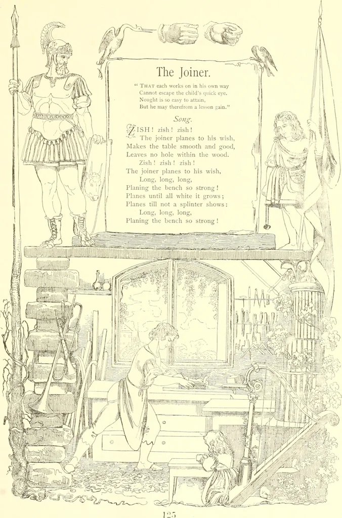An illustration from Mother-play and nursery songs;, 1906, leaf 126