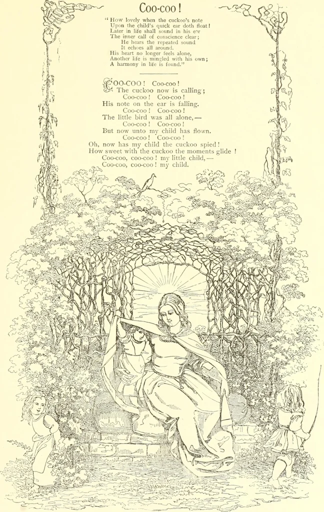 An illustration from Mother-play and nursery songs;, 1906, leaf 146