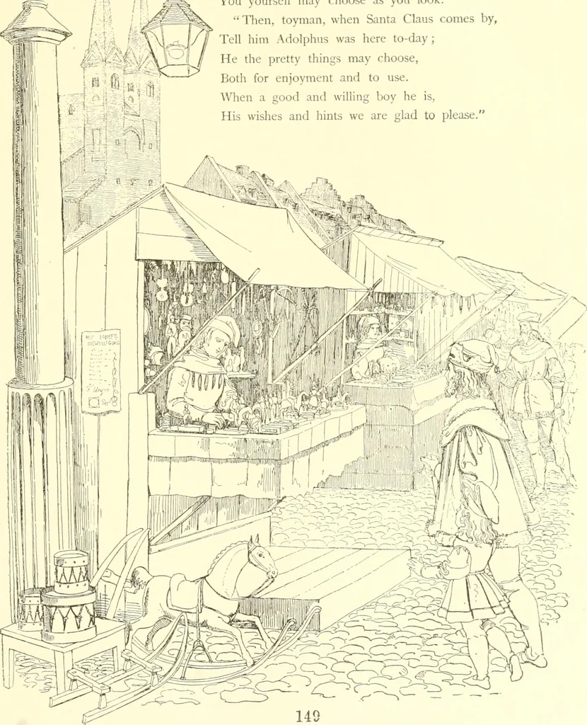 An illustration from Mother-play and nursery songs;, 1906, leaf 150