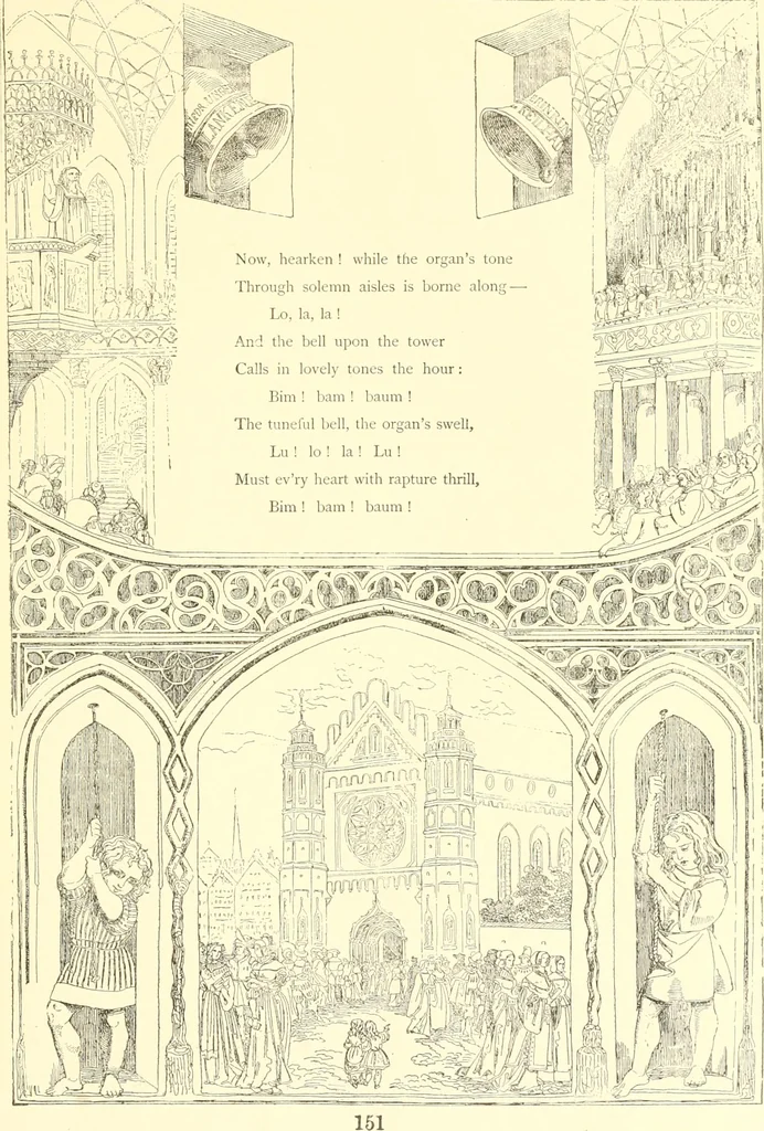 An illustration from Mother-play and nursery songs;, 1906, leaf 152