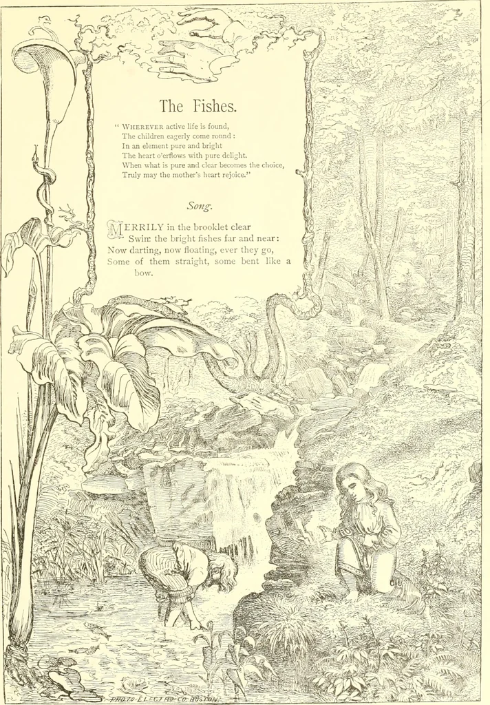 An illustration from Mother-play and nursery songs;, 1906, leaf 44