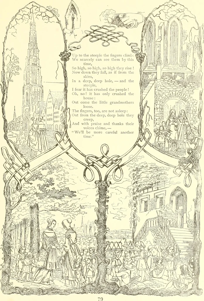An illustration from Mother-play and nursery songs;, 1906, leaf 80