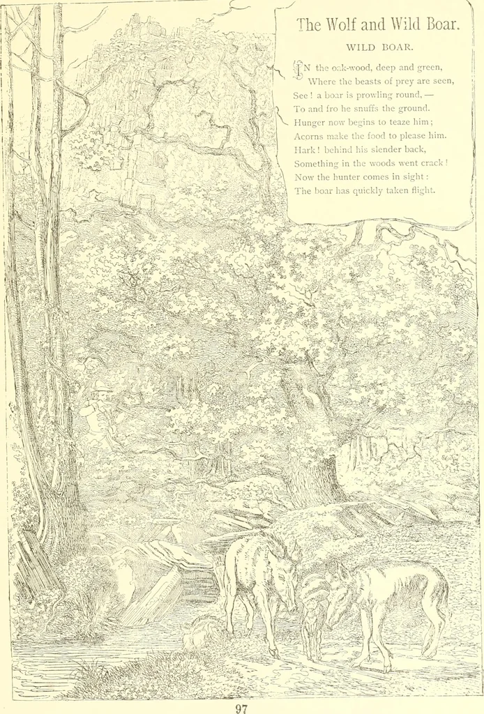 An illustration from Mother-play and nursery songs;, 1906, leaf 98