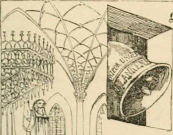 An illustration from Mother's songs, games and stories : Fröbel's "Mutter- und Kose-Lieder", 1888, leaf 144