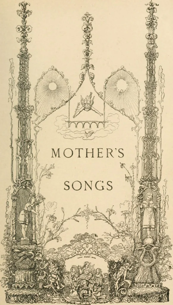 An illustration from Mother's songs, games and stories : Fröbel's "Mutter- und Kose-Lieder", 1888, leaf 38