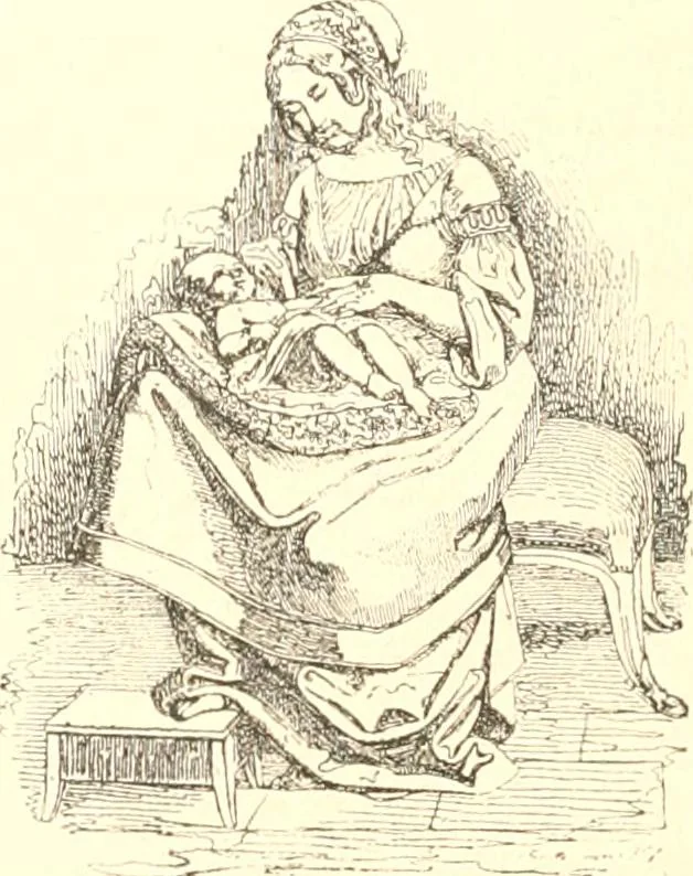 An illustration from Mother's songs, games and stories : Fröbel's "Mutter- und Kose-Lieder", 1888, leaf 41