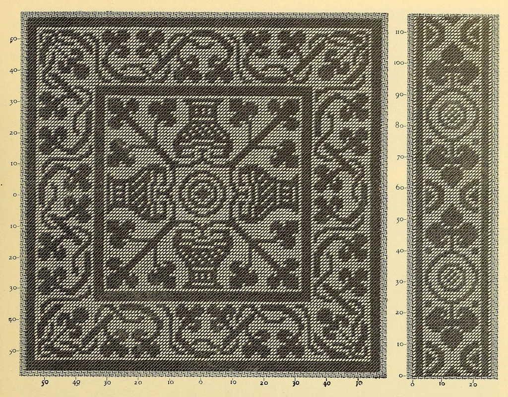 An illustration from Motifs de broderie copte, 1900, leaf 73