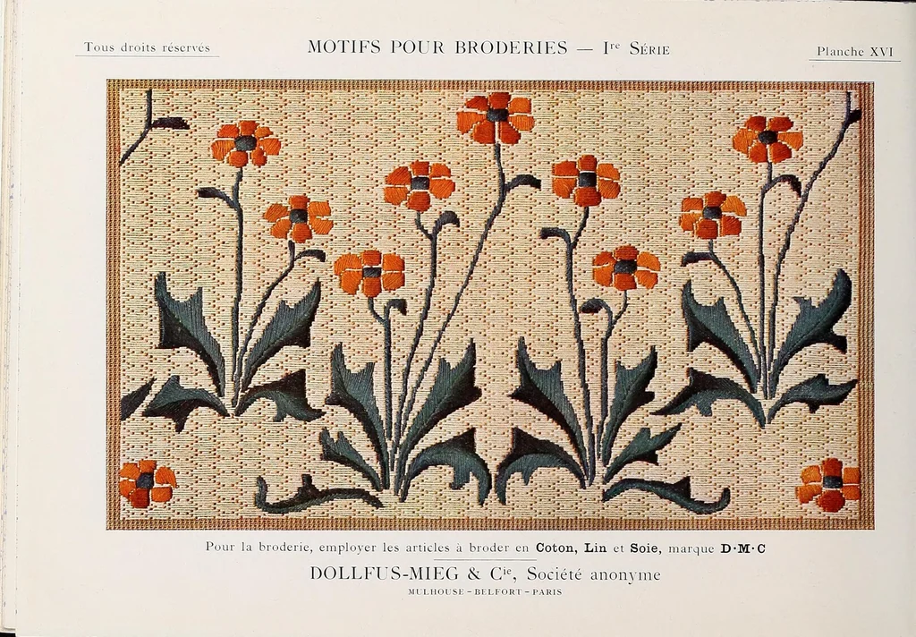 An illustration from Motifs pour broderies, 1922, leaf 34