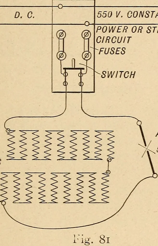 An illustration from Motion picture electricity, 1914, leaf 146