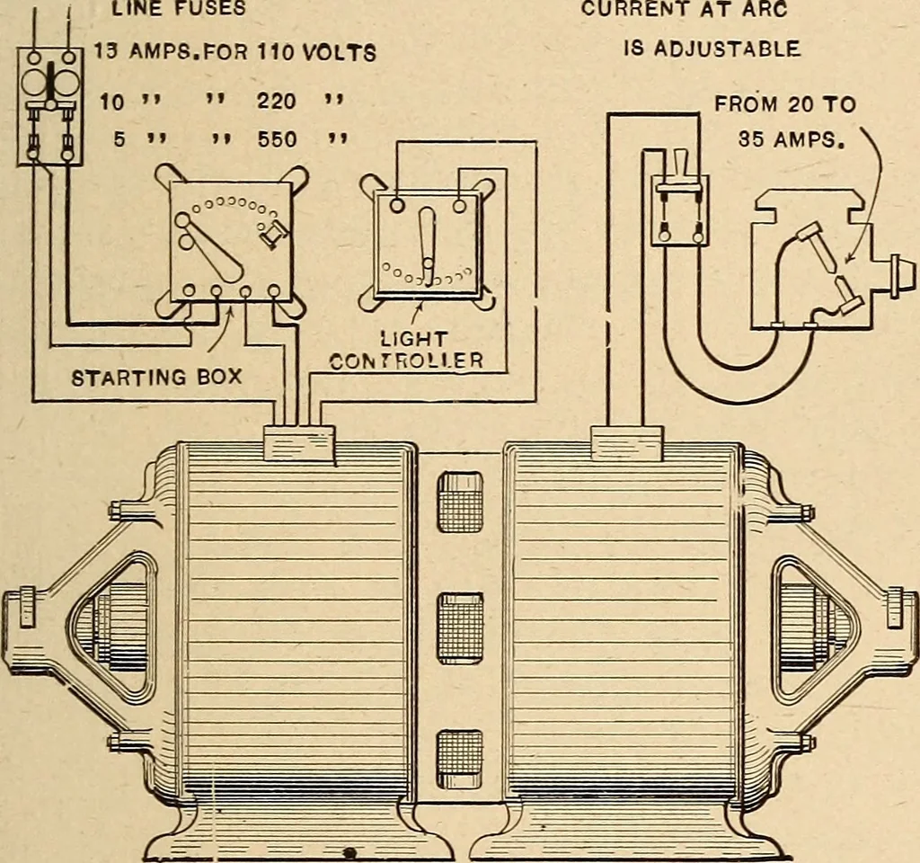 An illustration from Motion picture electricity, 1914, leaf 172