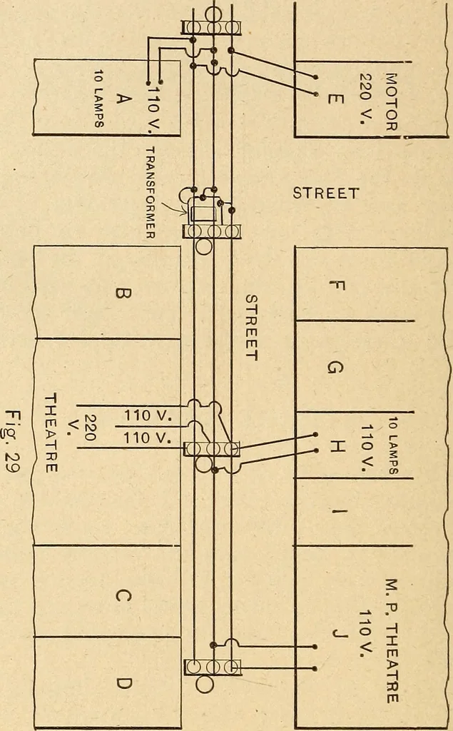An illustration from Motion picture electricity, 1914, leaf 67