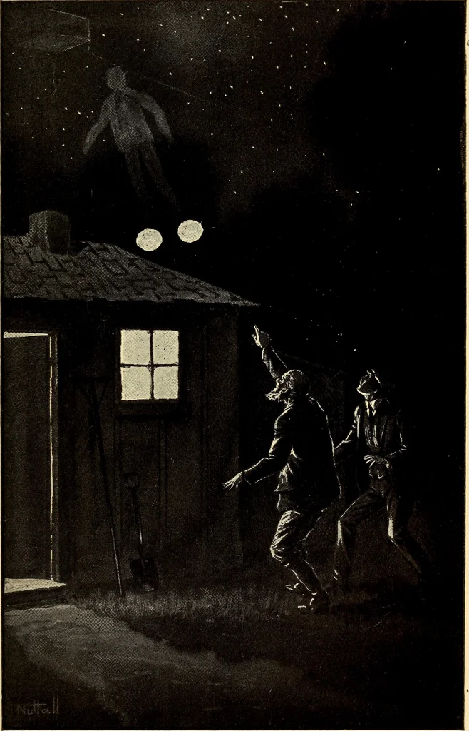 An illustration from The motor boys in the clouds, or, A trip for fame and fortune, 1910, leaf 124