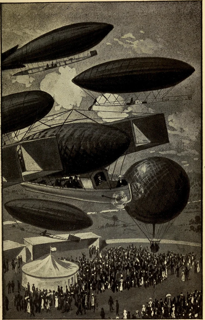 An illustration from The motor boys in the clouds, or, A trip for fame and fortune, 1910, leaf 222