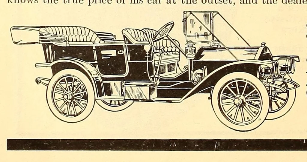 An illustration from Motor cycle, motor boat & automobile trade directory, 1910, leaf 96