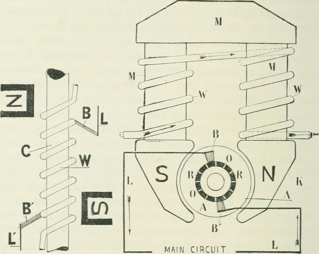 An illustration from Motors and motor-driving;, 1904, leaf 325