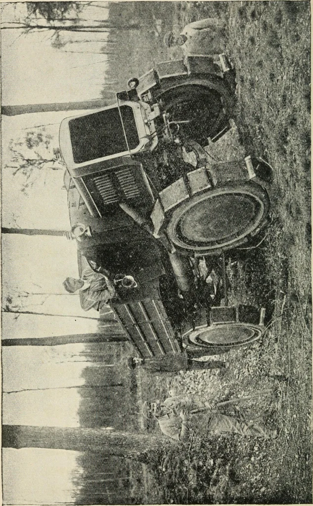 An illustration from Motor transports in war, 1914, leaf 117