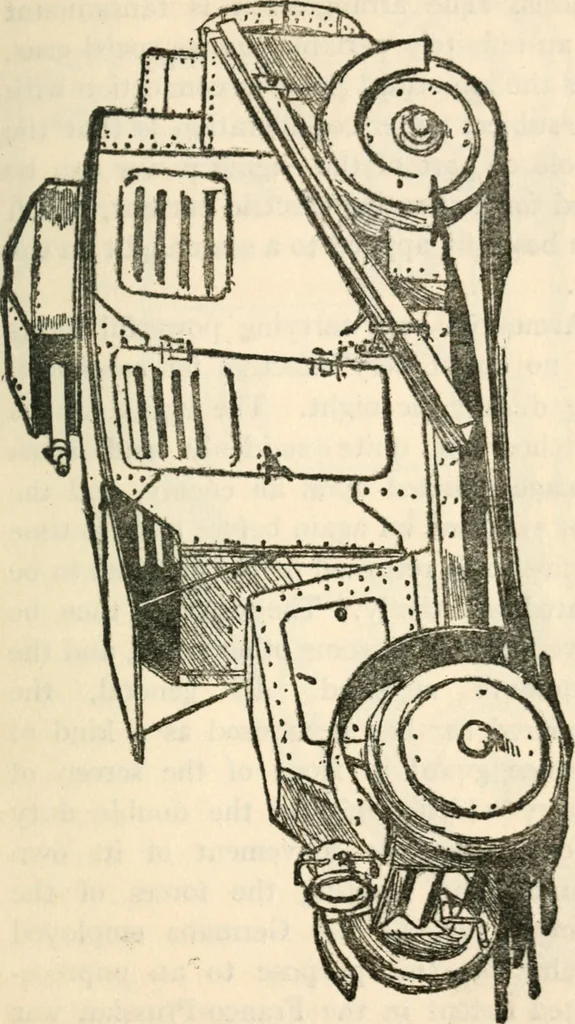 An illustration from Motor transports in war, 1914, leaf 126