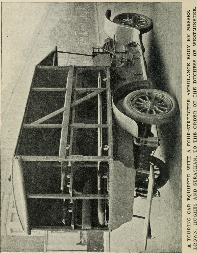 An illustration from Motor transports in war, 1914, leaf 91