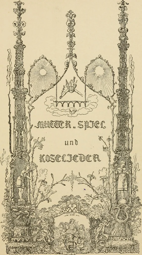 An illustration from The mottoes and commentaries of Friedrich Froebel's Mother play, 1902, leaf 12