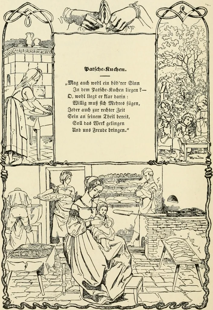 An illustration from The mottoes and commentaries of Friedrich Froebel's Mother play, 1902, leaf 153