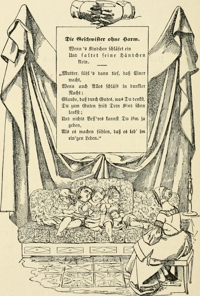 An illustration from The mottoes and commentaries of Friedrich Froebel's Mother play, 1902, leaf 197