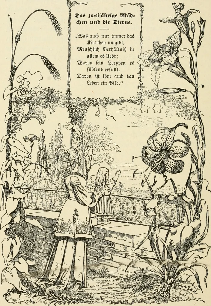 An illustration from The mottoes and commentaries of Friedrich Froebel's Mother play, 1902, leaf 211