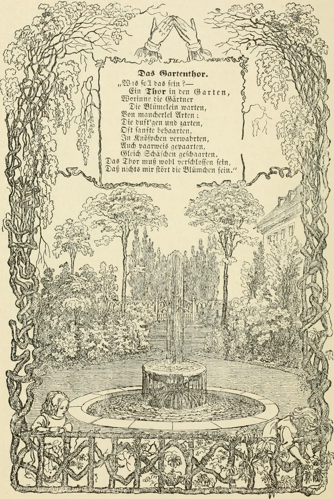 An illustration from The mottoes and commentaries of Friedrich Froebel's Mother play, 1902, leaf 253