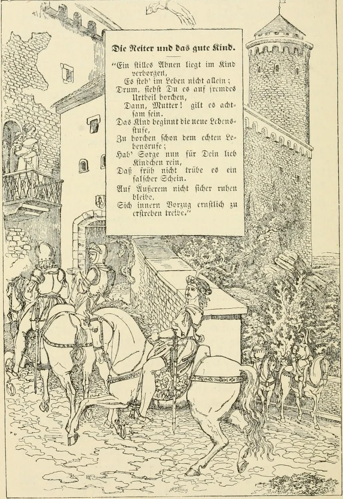An illustration from The mottoes and commentaries of Friedrich Froebel's Mother play, 1902, leaf 269