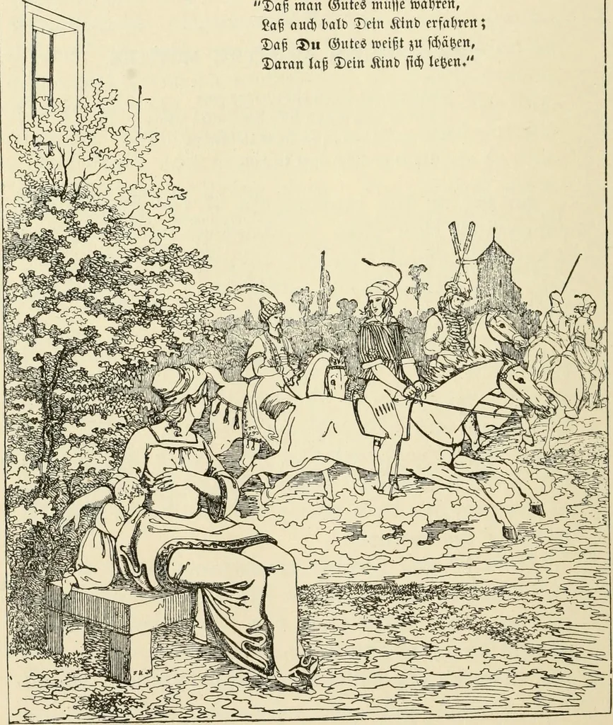 An illustration from The mottoes and commentaries of Friedrich Froebel's Mother play, 1902, leaf 279