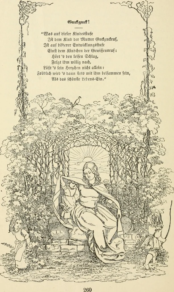 An illustration from The mottoes and commentaries of Friedrich Froebel's Mother play, 1902, leaf 289