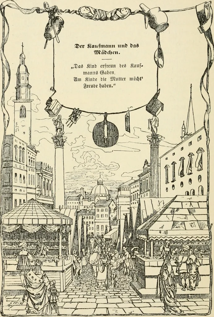 An illustration from The mottoes and commentaries of Friedrich Froebel's Mother play, 1902, leaf 291